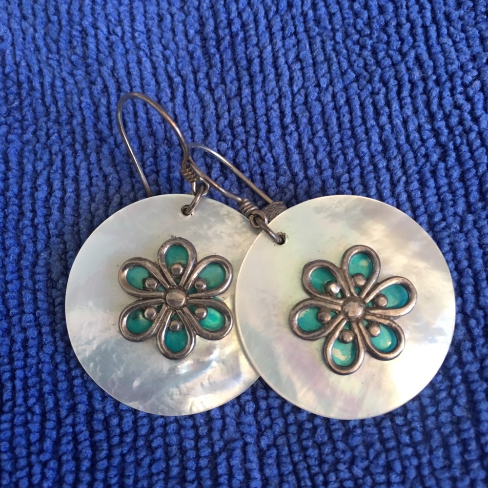 Silver and Mother-of-Pearl Earrings